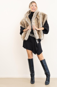STUDIO AR |  Faux fur bodywarmer Olena | beige | Picture 3