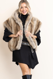 STUDIO AR |  Faux fur bodywarmer Olena | beige | Picture 2