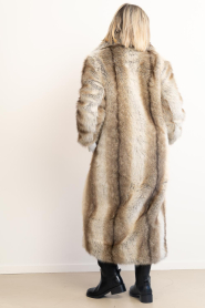 STUDIO AR |  Faux fur long coat Scarlet | beige | Picture 7