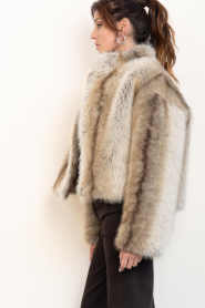 STUDIO AR |  Faux fur jas Lumi | brown | Picture 7
