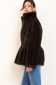 STUDIO AR |  Faux fur jacket with drawstring Frankie | olive | Picture 7