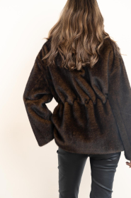 STUDIO AR :  Faux fur jacket with drawstring Frankie | olive - img8