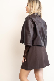 STUDIO AR |  Lambskin blouse jacket Hollis | brown | Picture 6