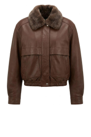 STUDIO AR |  Leather bomber Abigale | cognac | Picture 1