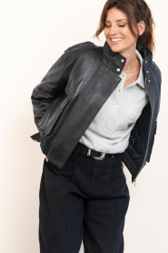 STUDIO AR |  Leather bomber jacket Willow | black | Picture 6