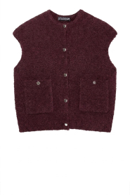 STUDIO AR |  Knitted bouclé cardigan Idony | burgundy