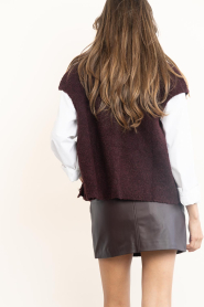 STUDIO AR |  Knitted bouclé cardigan Idony | burgundy | Picture 9