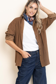 Lois Jeans : Baby-rib blouse Ross | camel - img2