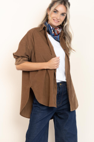 Lois Jeans : Baby-rib blouse Ross | camel - img5