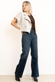 Lois Jeans :  Mid waist wide leg Roselia | blue - img2