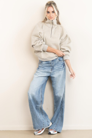 Lois Jeans |  Mid waist wide leg jeans Skate L32 | blue | Picture 2