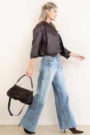 Lois Jeans |  Mid waist wide leg jeans Skate L32 | blue | Picture 3