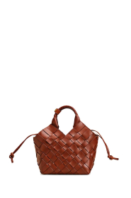 Cala Jade |  Hand braided leather bag Misu M | Camel