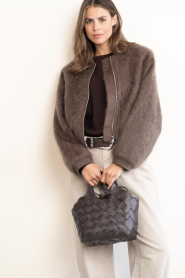 Cala Jade |  Hand braided leather bag Misu M | brown | Picture 5