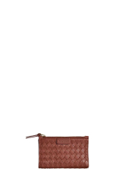 Cala Jade |  Hand braided leather waller Caia | camel | Picture 1