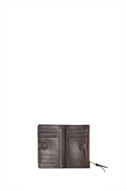 Cala Jade |  Hand braided leather wallet Caia | brown | Picture 5