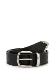 Cala Jade |  Leather belt with buckle Nebel | black | Picture 1