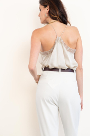 by-bar |  Satin top with lace Pia | natural | Picture 7