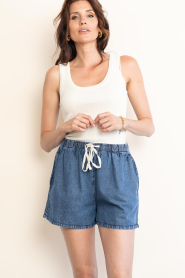 by-bar |  Denim shorts Misa | blue | Picture 4
