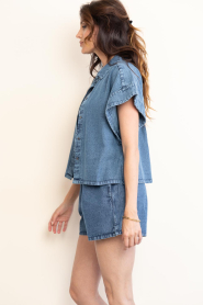 by-bar |  Sleeveless denim blouse Pixie | blue | Picture 6