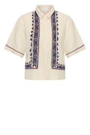 by-bar |  Cotton blouse with embroidery Jela | natural | Picture 1