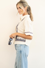 by-bar |  Cotton blouse with embroidery Jela | natural | Picture 6