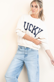 by-bar |  Soft sweater with logo Lili | natural | Picture 2