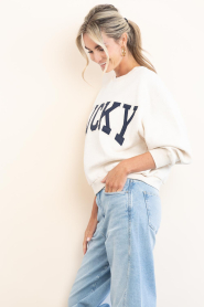 by-bar |  Soft sweater with logo Lili | natural | Picture 7
