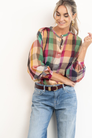 by-bar :  Checkered blouse Nyka | multi - img5