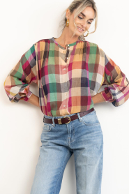 by-bar :  Checkered blouse Nyka | multi - img6