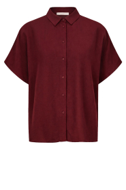 by-bar |  Sleeveless viscose blouse Barley | burgundy | Picture 1
