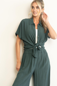 by-bar |  Viscose blouse Barley | green | Picture 5