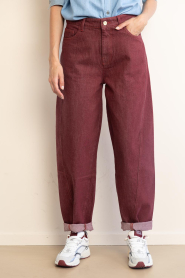 by-bar |  Barrel jeans Begum | burgundy | Picture 4
