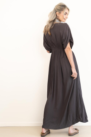 by-bar |  Viscose maxi dress Long | brown | Picture 5
