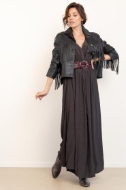 by-bar :  Viscose maxi dress Long | brown - img4