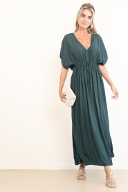 by-bar |  Viscose maxi dress Long | green | Picture 4