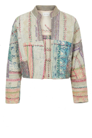 by-bar |  Antic geweven jacket Blossom | multi blue | Picture 1