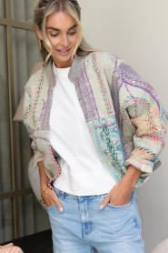 by-bar |  Antic geweven jacket Blossom | multi blue | Picture 5