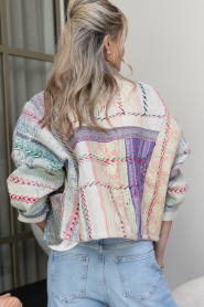 by-bar |  Antic geweven jacket Blossom | multi blue | Picture 7