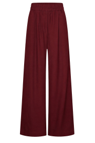 by-bar |  Viscose wide leg trousers Benji | burgundy | Picture 1