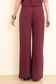 by-bar |  Viscose wide leg trousers Benji | burgundy | Picture 6