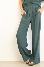 by-bar |  Viscose wide leg trousers Benji | green | Picture 4