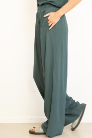 by-bar |  Viscose wide leg trousers Benji | green | Picture 6