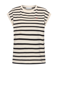 by-bar |  Cotton shirt with stripes Tobi | black