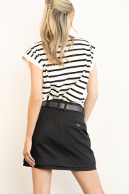 by-bar |  Cotton shirt with stripes Tobi | black | Picture 8