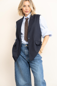 by-bar :  Pinstripe waistcoat Nes | blue - img2