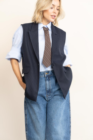 by-bar :  Pinstripe waistcoat Nes | blue - img4