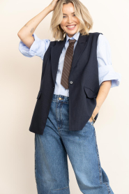 by-bar :  Pinstripe waistcoat Nes | blue - img5