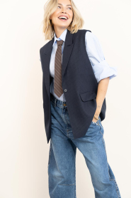 by-bar :  Pinstripe waistcoat Nes | blue - img6