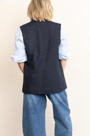 by-bar :  Pinstripe waistcoat Nes | blue - img8